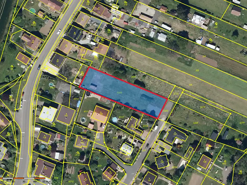 Prodej stavebního pozemku 1603 m², Čepí – náhled fotky 3