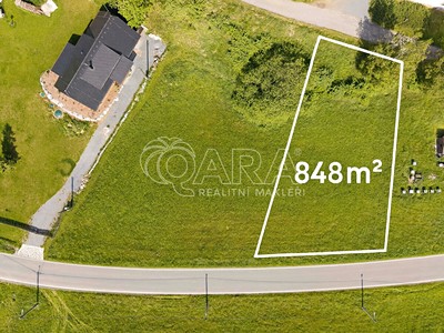 Prodej  stavebního pozemku 848 m²