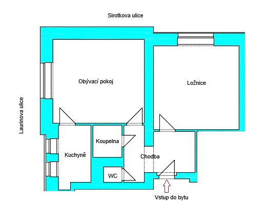 Prodej bytu 2+1 57 m² (Jednopodlažní) – pohled 2