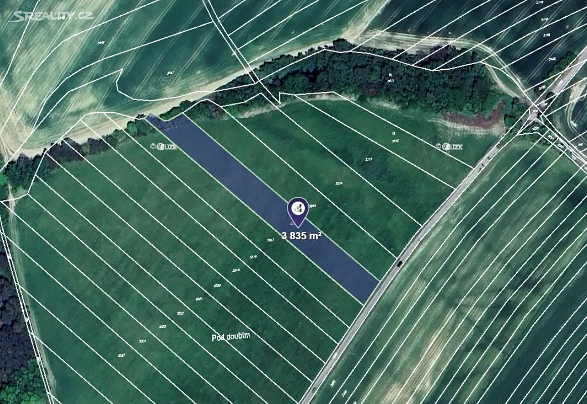 Prodej pole 3835 m², Velký Újezd