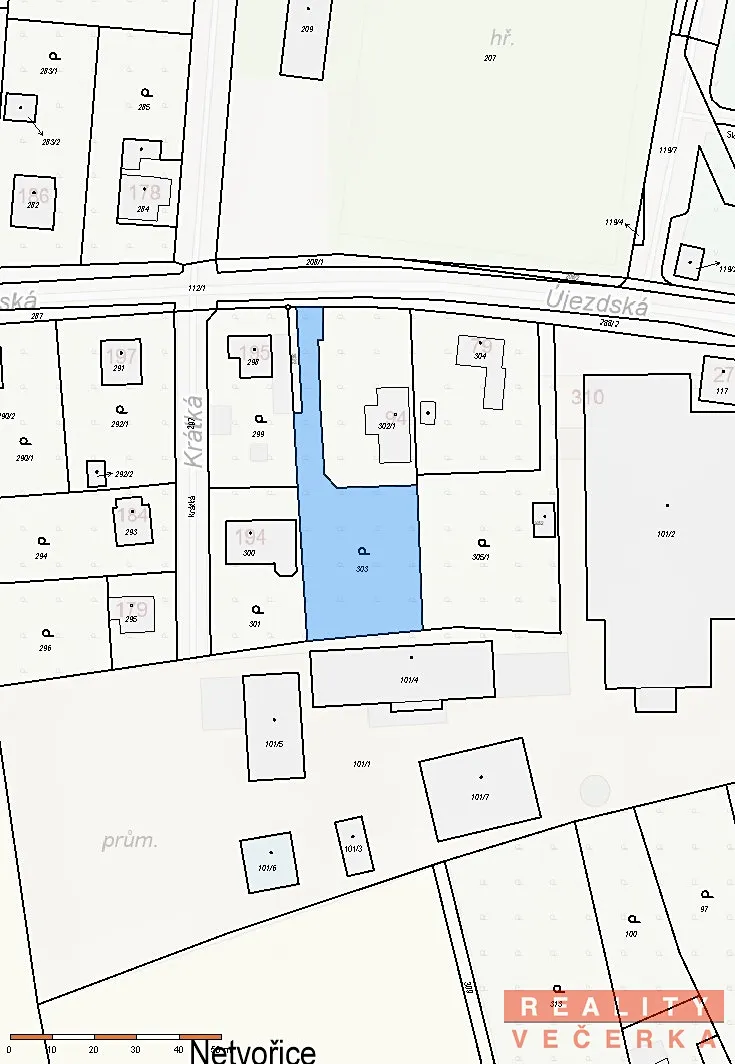 Prodej stavebního pozemku 1222 m²