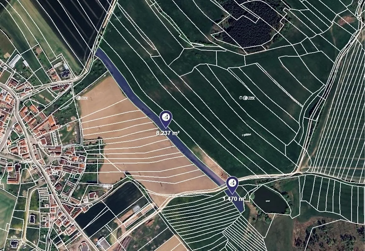 Prodej louky 9707 m²