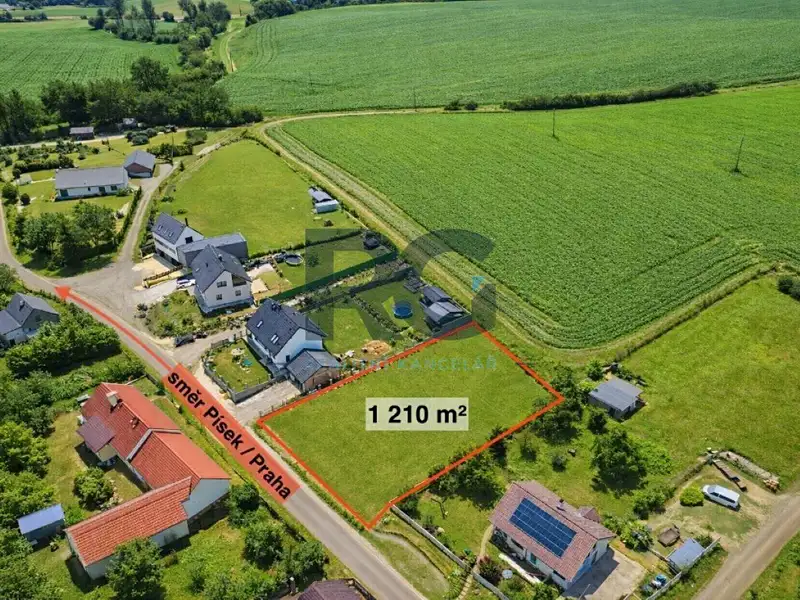 Prodej stavebního pozemku 1210 m², Čížová – náhled fotky 3