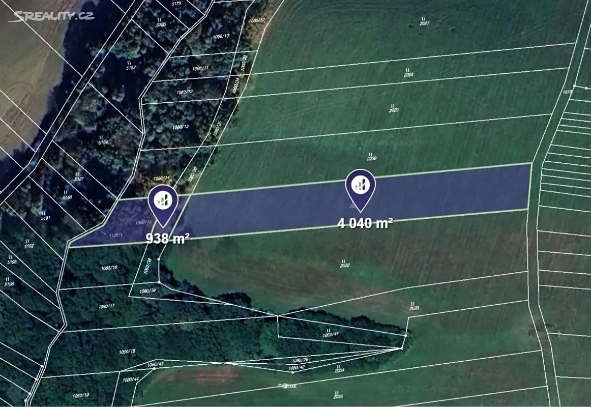 Prodej louky 4978 m², Zlámanec