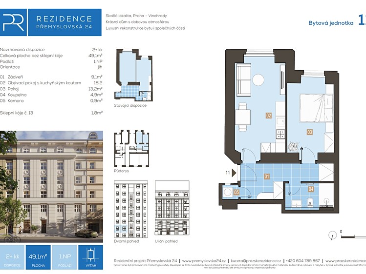 Квартира 2+kk на продаж, 49 м² (10 з 10)