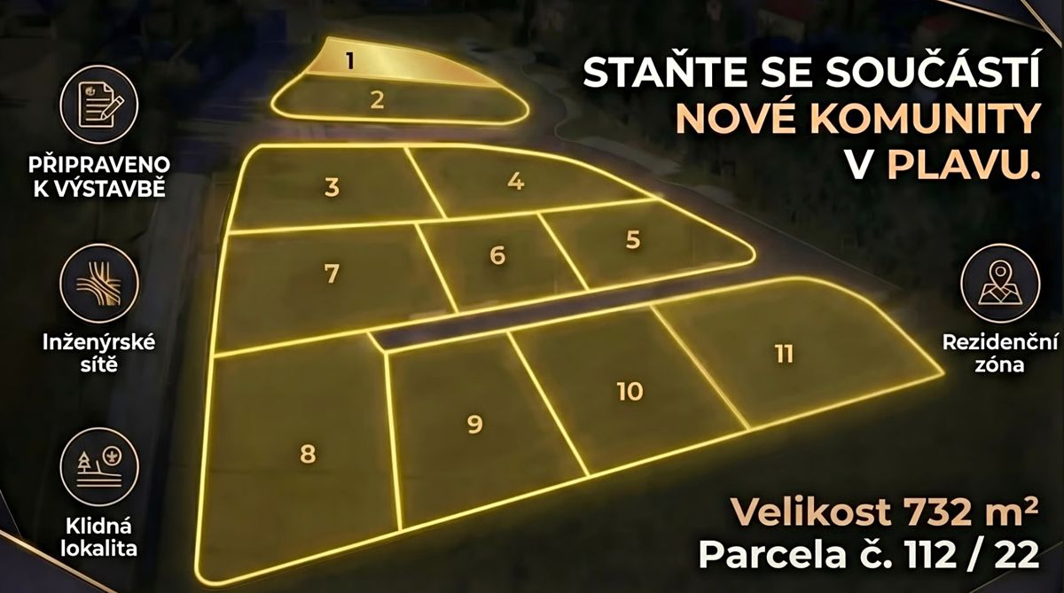 Prodej stavebního pozemku 732 m² – fotografie 2