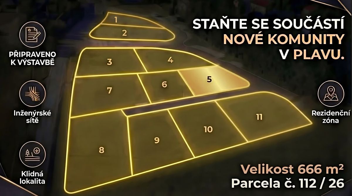 Prodej stavebního pozemku 666 m² – fotografie 2