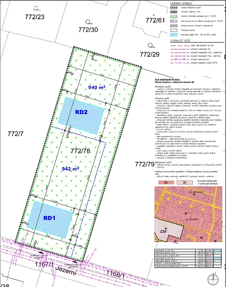 Prodej stavebního pozemku 942 m² - Widok 3