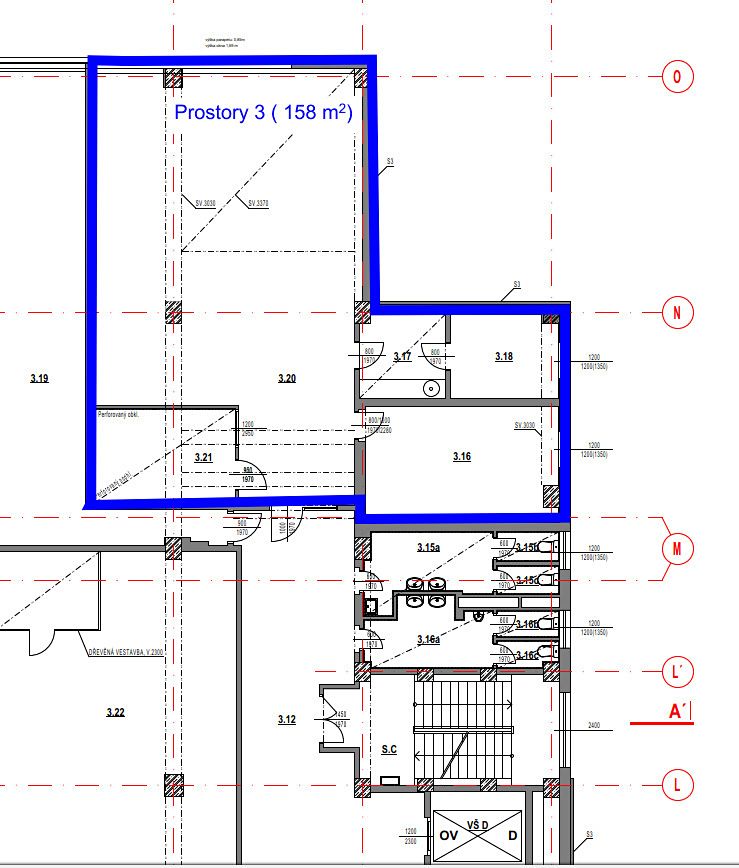 Pronájem kanceláře 158 m² – fotografie 3