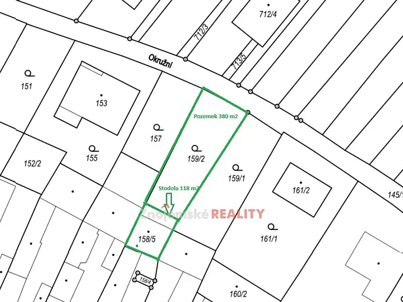 Prodej stavebního pozemku 498 m², Kuchařovice – náhled fotky 2