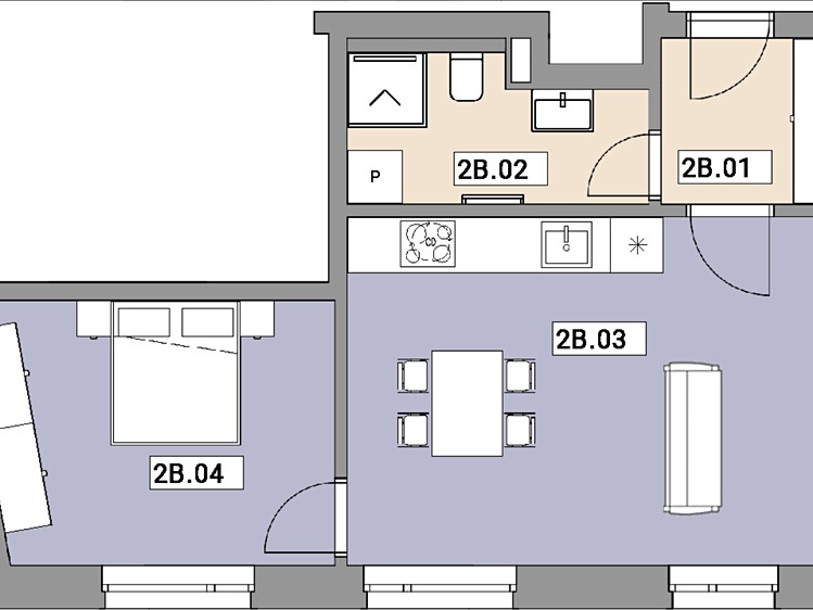 Квартира 2+kk на продаж, 44 м² (17 з 18)