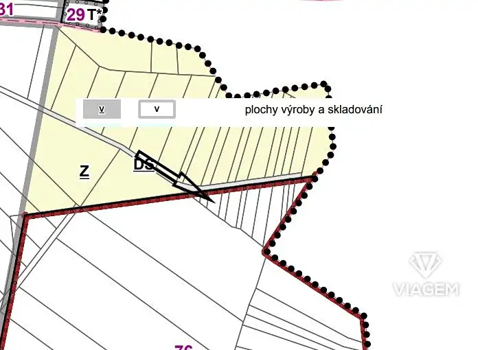 Prodej pole 258 m², Otrokovice – náhled fotky 2