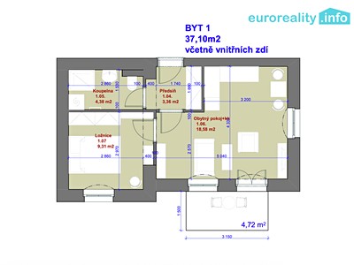 Prodej bytu 2+kk 37 m²