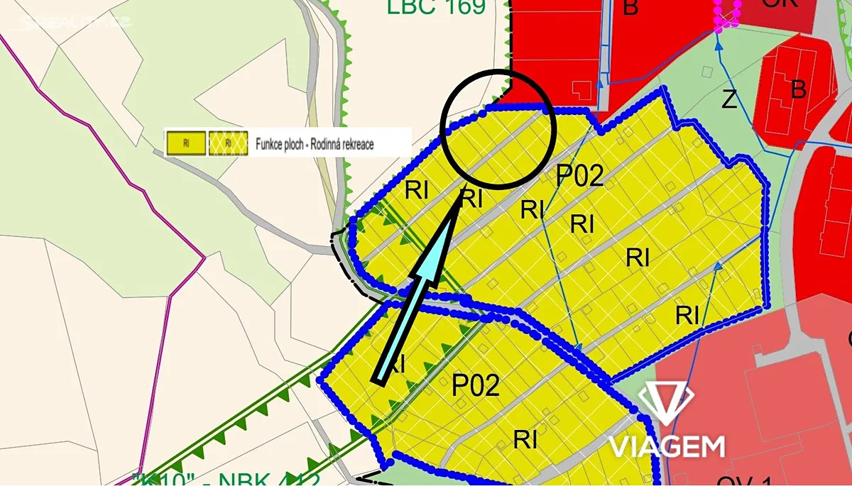 Prodej stavebního pozemku 193 m² – pohled 2