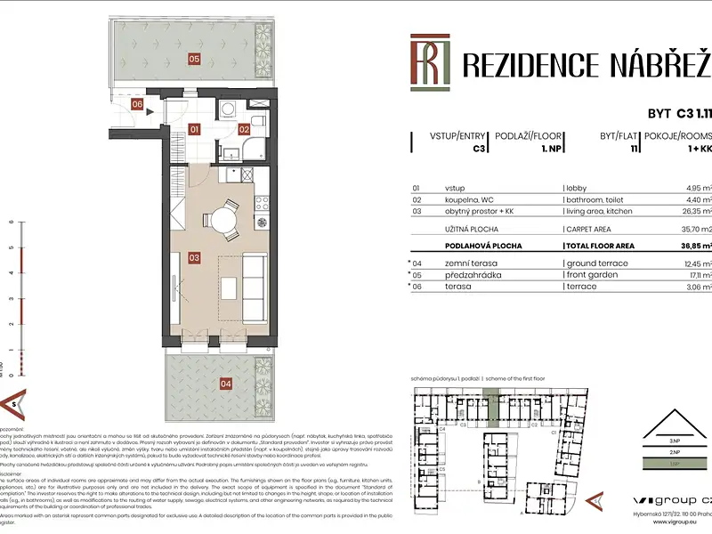 Prodej bytu 1+kk 36 m², Brandýs nad Labem-Stará Boleslav – náhled fotky 2