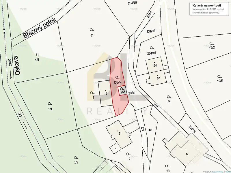 Prodej stavebního pozemku 4532 m², Oskava – náhled fotky 2