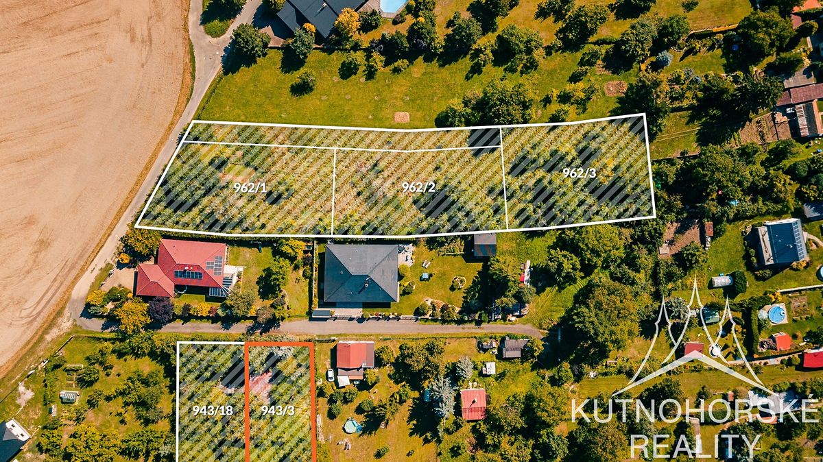 Prodej stavebního pozemku 856 m², Týnec nad Labem – fotka 1 z 3