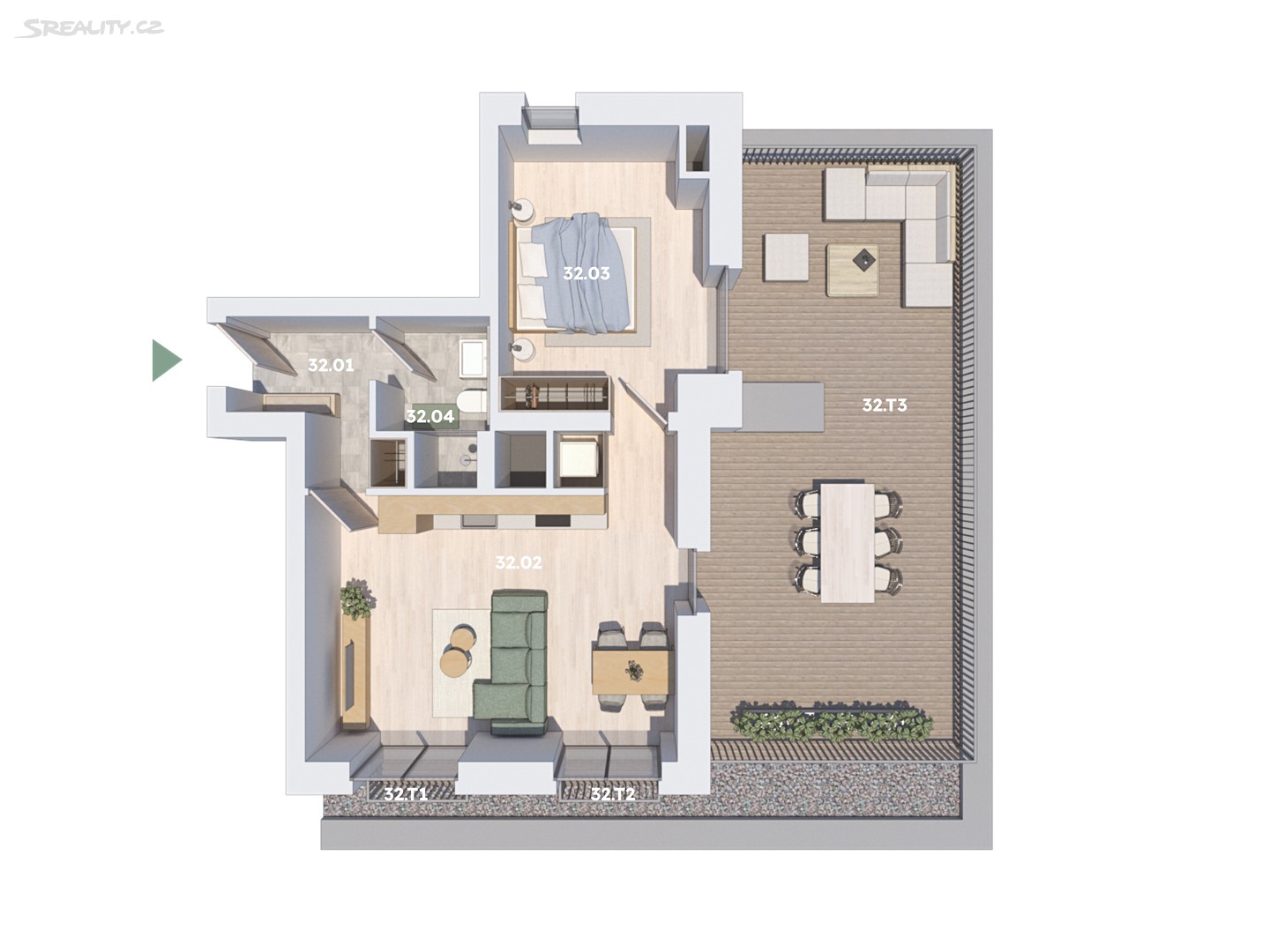 Prodej bytu 2+kk 62 m² – pohled 4