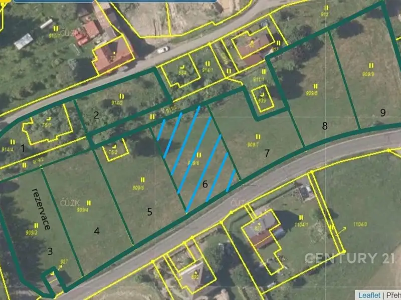 Prodej stavebního pozemku 1025 m², Staré Křečany – náhled fotky 3