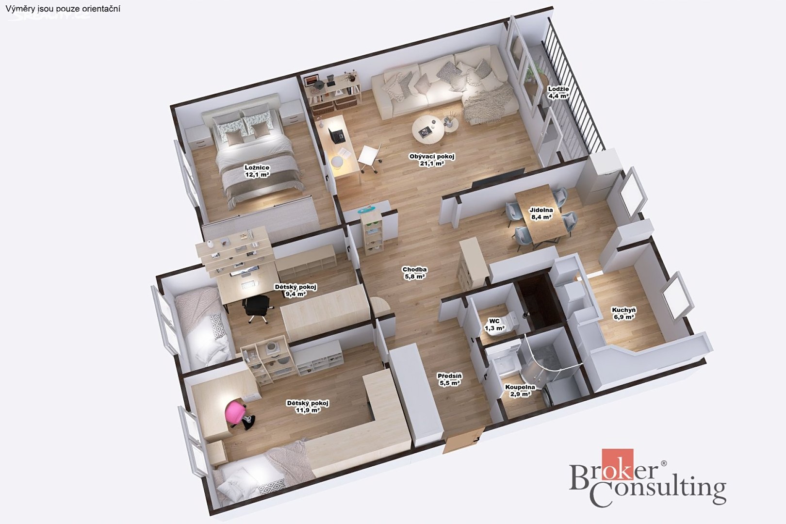 Prodej bytu 5+1 86 m²