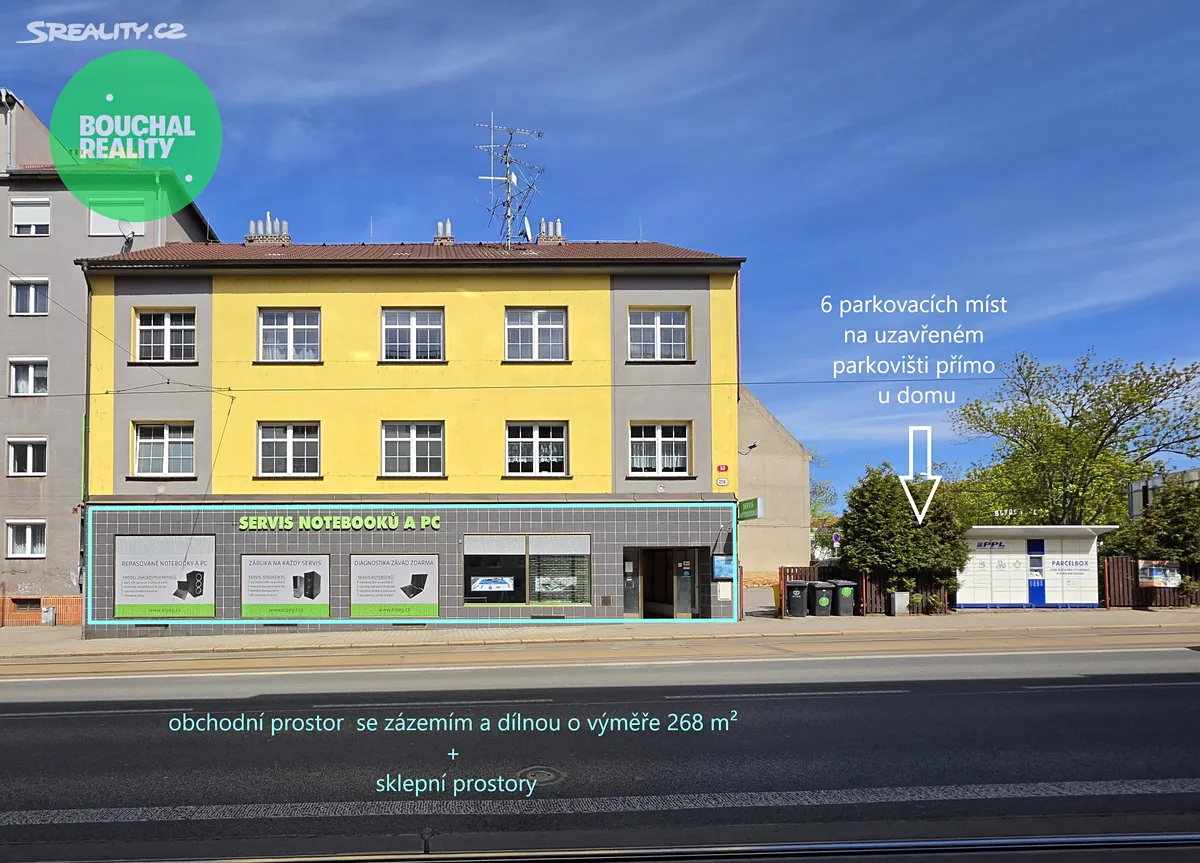Pronájem obchodního prostoru 268 m², Slovanská
