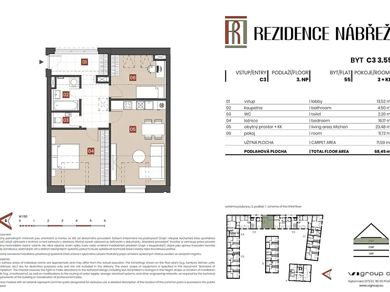 Prodej bytu 3+kk 72 m², Brandýs nad Labem-Stará Boleslav – náhled fotky 2