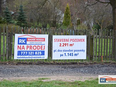 Prodej stavebního pozemku 2291 m²