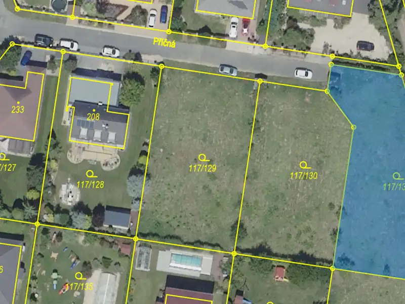 Prodej stavebního pozemku 1108 m², Křenice – náhled fotky 3