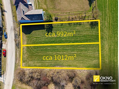 Prodej  stavebního pozemku 992 m²