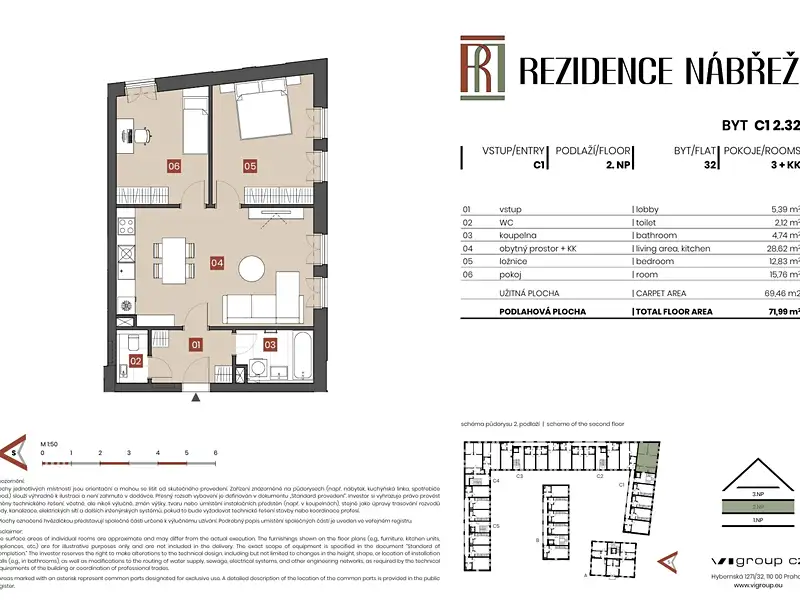 Prodej bytu 3+kk 70 m², Brandýs nad Labem-Stará Boleslav – náhled fotky 2
