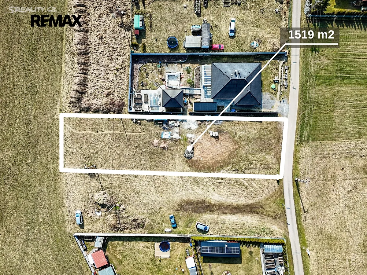 Prodej stavebního pozemku 1519 m² – pohled 6