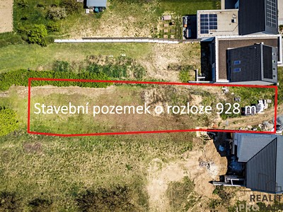 Prodej  stavebního pozemku 928 m²