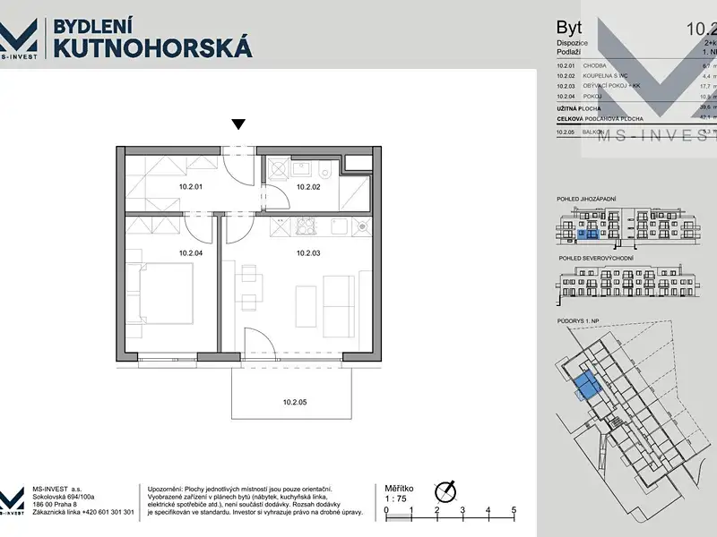 Prodej bytu 2+kk 40 m², Praha – náhled fotky 3