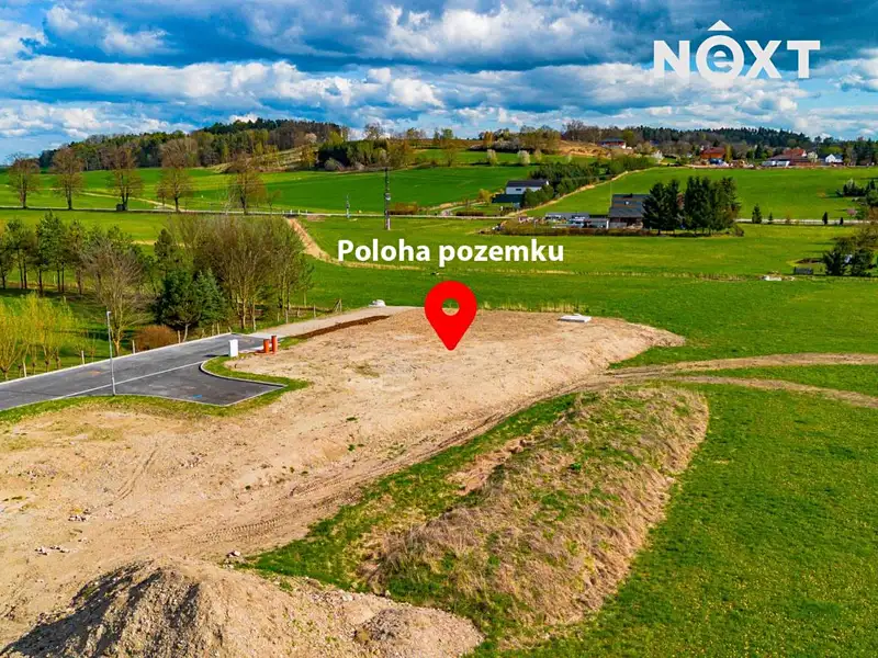 Prodej stavebního pozemku 1265 m², Lipí – náhled fotky 3