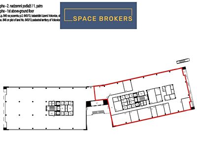 Pronájem kanceláře 440 m²