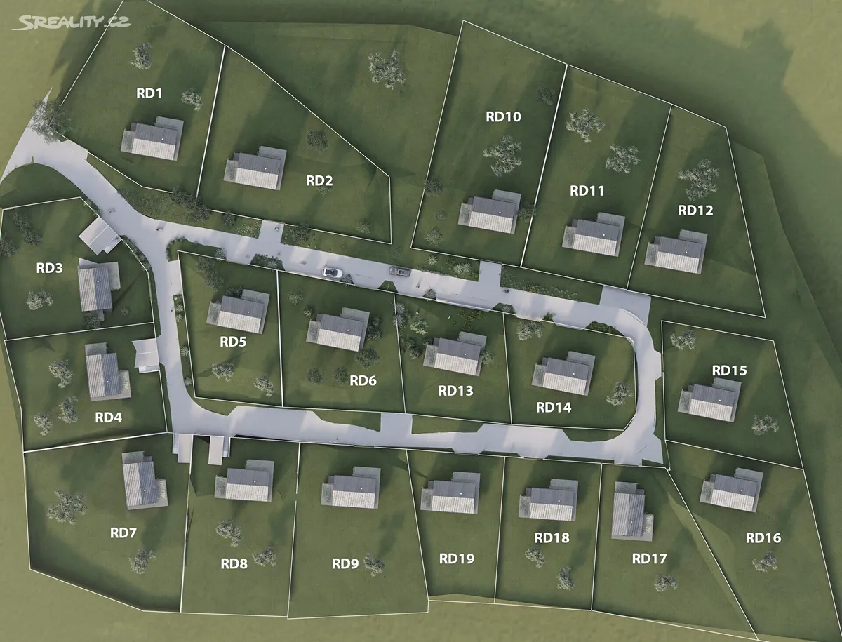 Prodej stavebního pozemku 938 m² – pohled 3