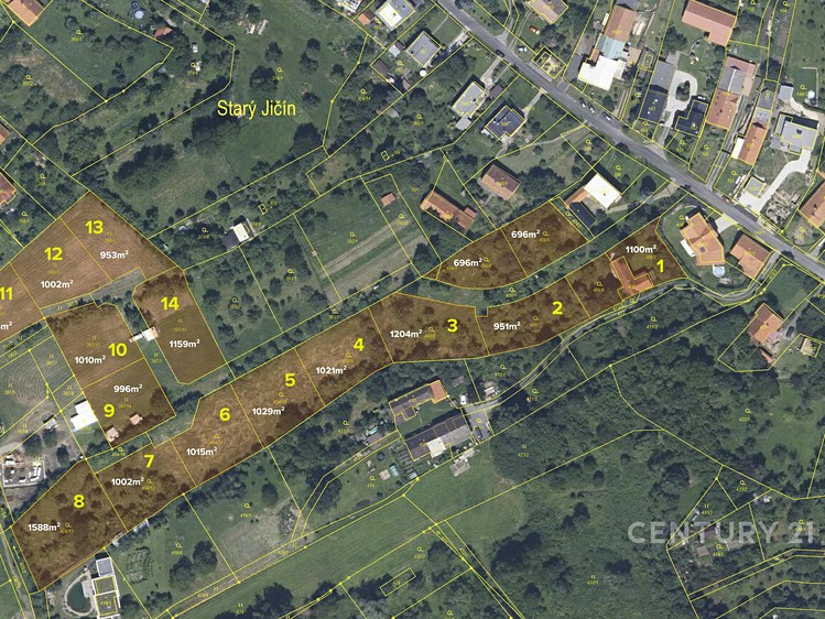 Prodej pozemku, 1 100 m² (2 z 17)