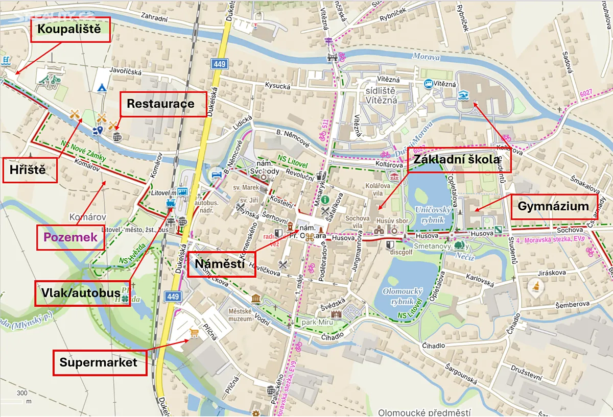 Prodej stavebního pozemku 1271 m² – pohled 6