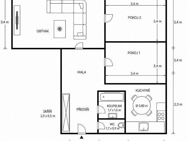 Prodej bytu 3+1, 78 m² (17 z 17)