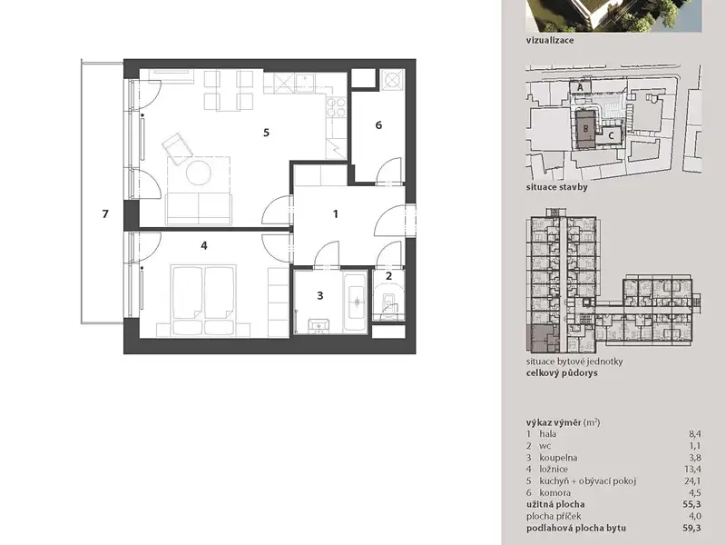 Prodej bytu 2+kk 59 m², Brno – náhled fotky 2