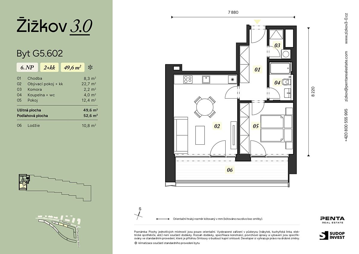 Prodej bytu 2+kk 50 m² – fotografie 2