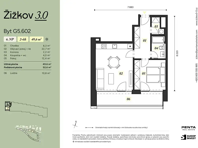 Prodej bytu 2+kk 50 m², Praha – náhled fotky 2