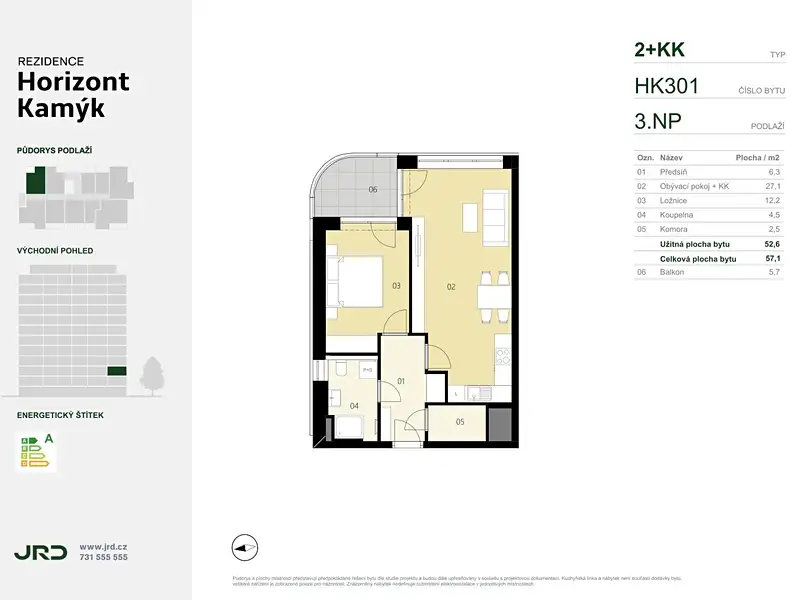 Prodej bytu 2+kk 57 m², Praha – náhled fotky 2