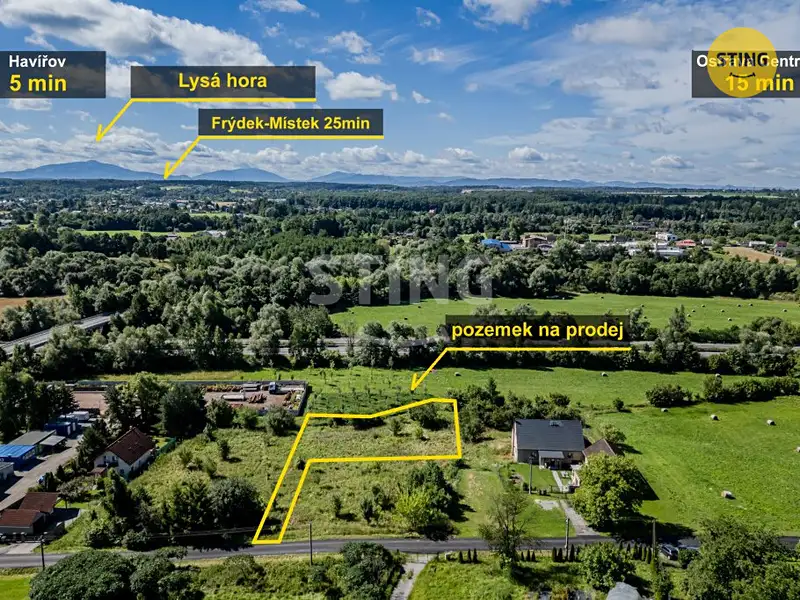Prodej stavebního pozemku 1406 m², Ostrava – náhled fotky 3