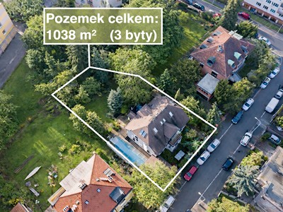Prodej  vily 365 m², pozemek 1 038 m²