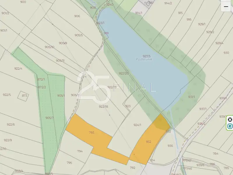 Prodej pole 11049 m², Dolní Bousov – náhled fotky 2