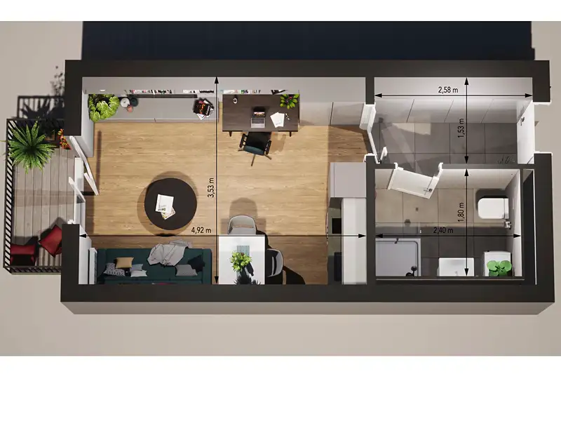 Prodej bytu 1+kk 27 m², Úpice – náhled fotky 1