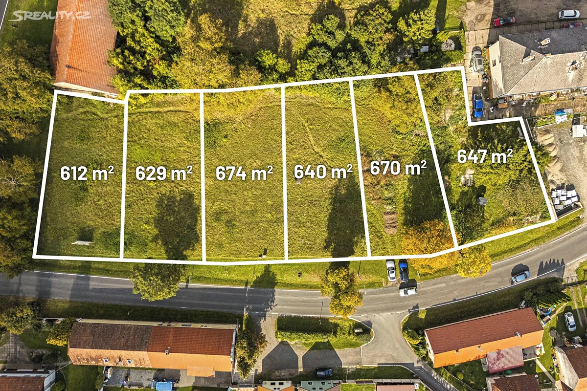 Prodej stavebního pozemku 647 m², Bobnice