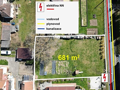 Prodej  stavebního pozemku 681 m²