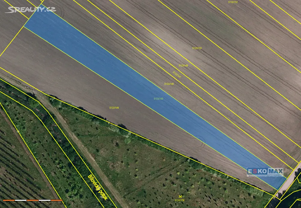 Prodej pole 4600 m² – pohled 2